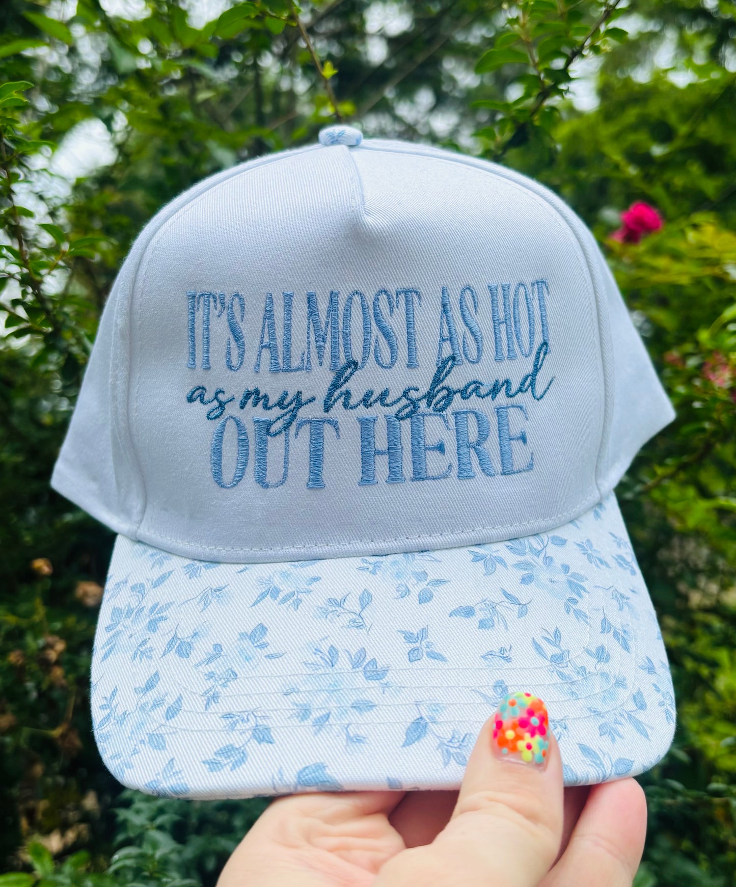 Floral hot husband hat